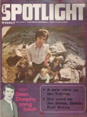 The Trixons on the cover of New Spotlight, September 1969