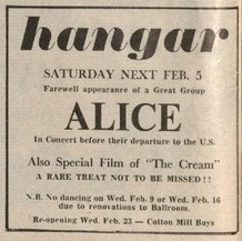 The Hangar, Galway 5 February 1972