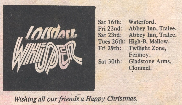 December 1978 tour advert