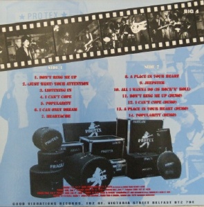 (Listening In LP back cover)